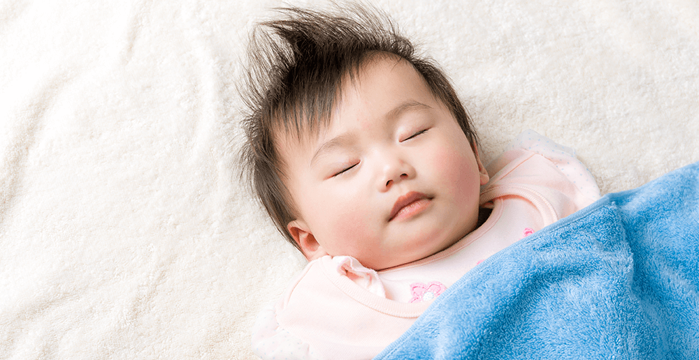 Photo of a baby sleeping