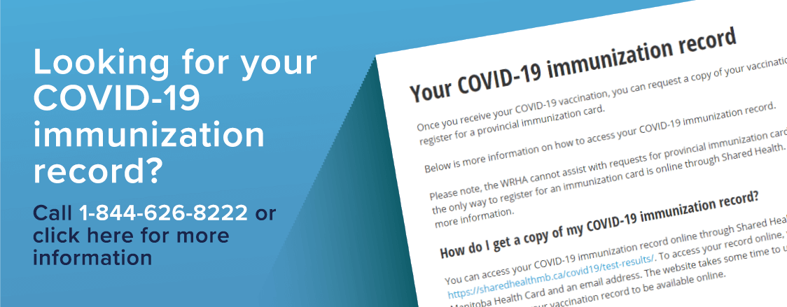 Looking for your COVID-19 immunization record? Click here for more information